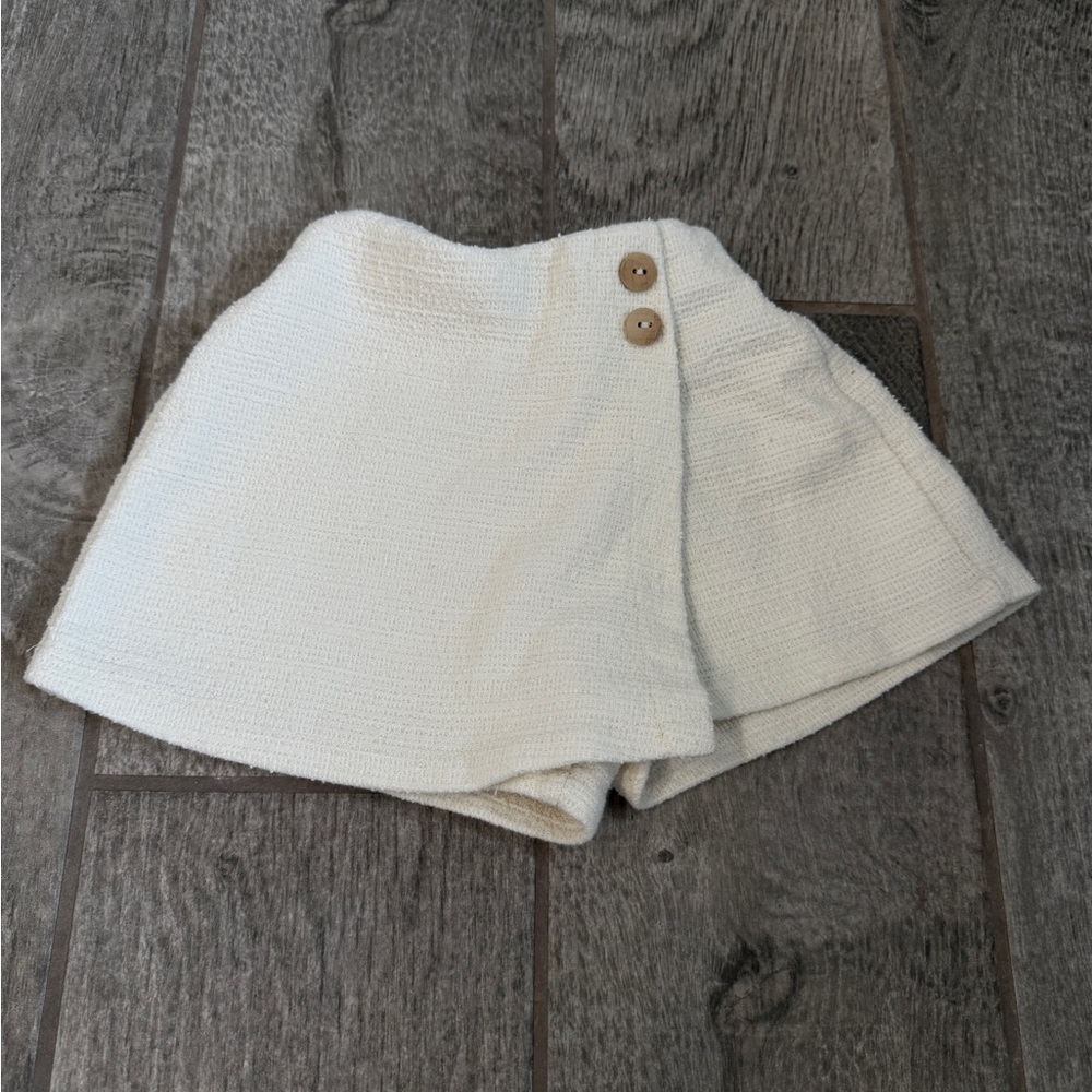 Zara kids Cream Skort with Wrap-Style Front